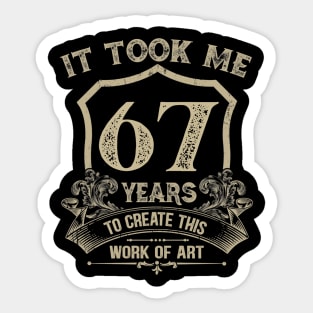 67th Birthday Sticker